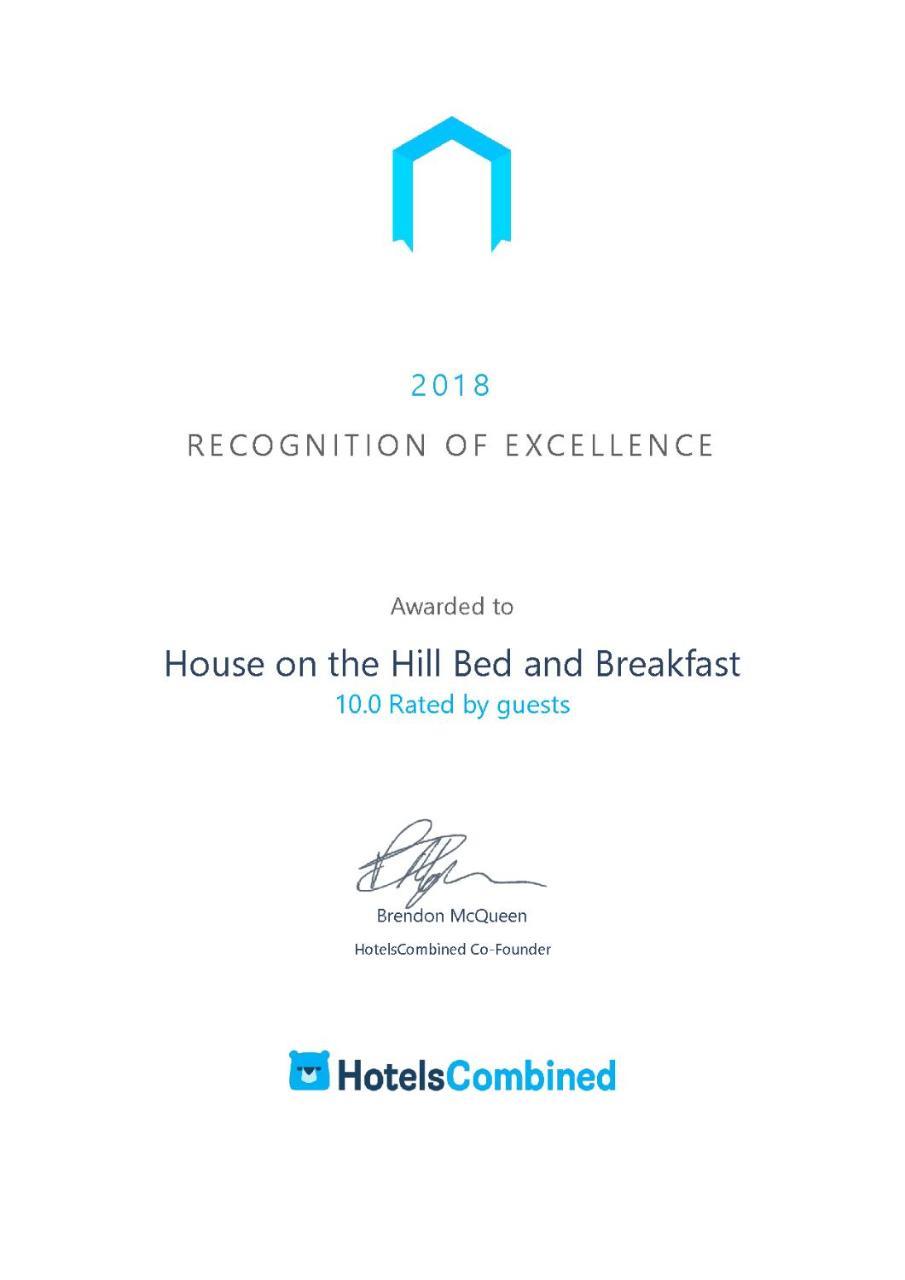 House On The Hill Bed And Breakfast Huonville Exterior foto